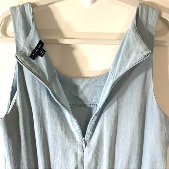 H by Halston Light Blue Chambray Sleeveless Lyocell Jumpsuit - Picture 9 of 11